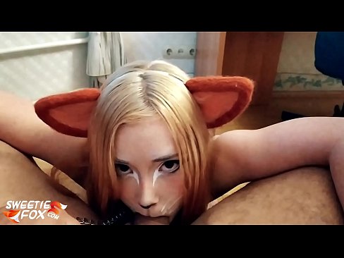 ❤️ Kitsune د هغې په خوله کې ډیک او کم تیر کړ ❤️❌ ❌❤